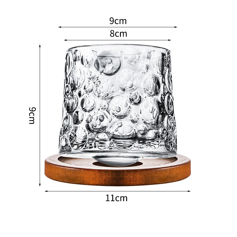 Hand drawn rotating glass cups multiple multi-purpose