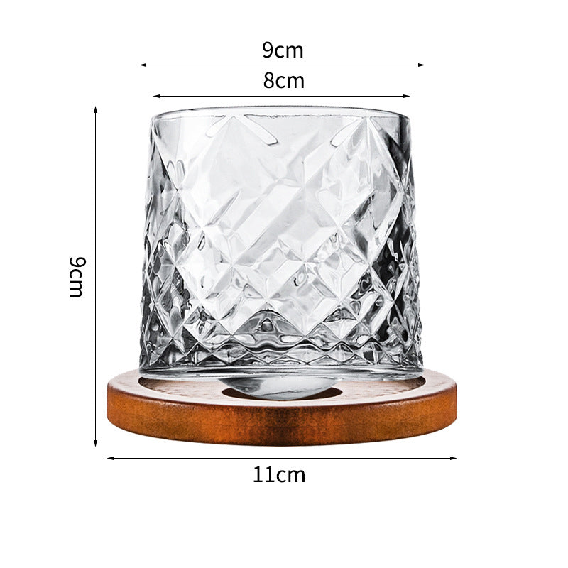Hand drawn rotating glass cups multiple multi-purpose