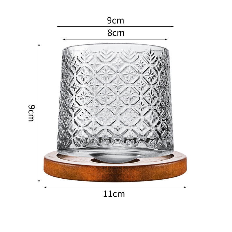 Hand drawn rotating glass cups multiple multi-purpose