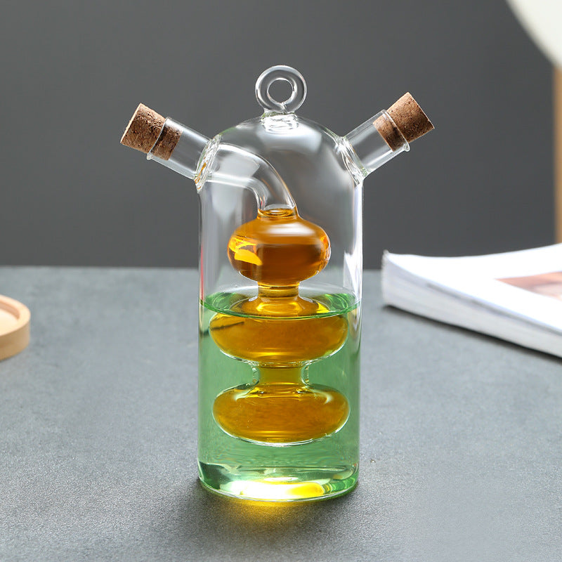 Kitchen Storage Sealed Bottles, Double-layer 2-in-1 Glass Bottles