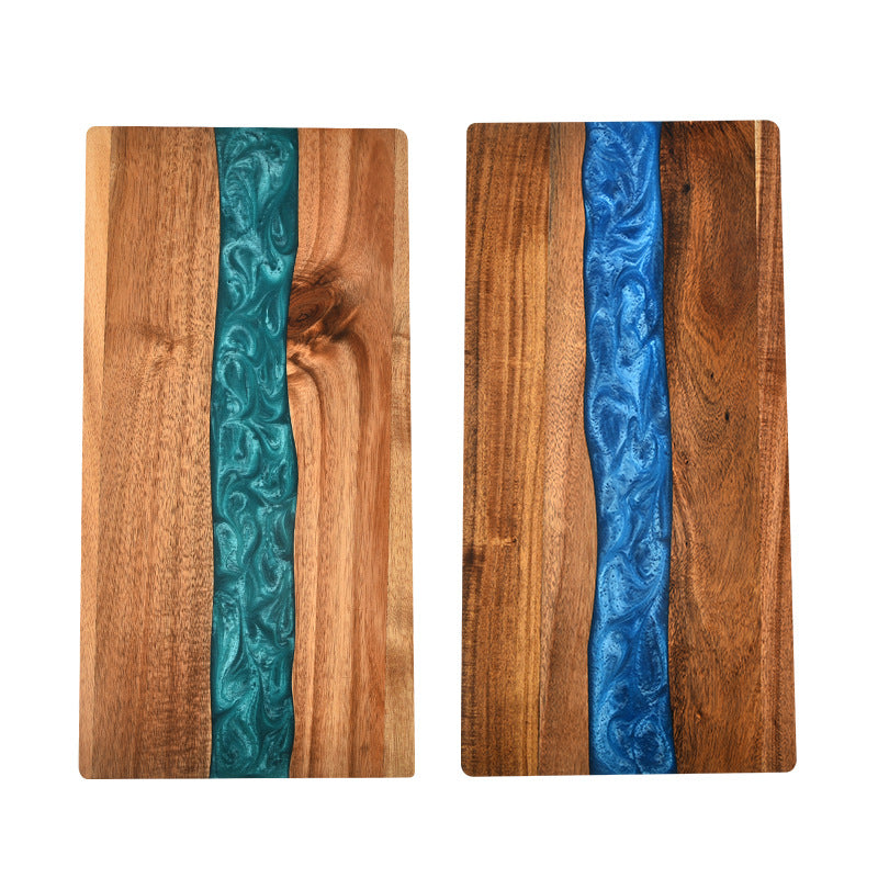 Acacia Wood Resin Splicing Large cutting board