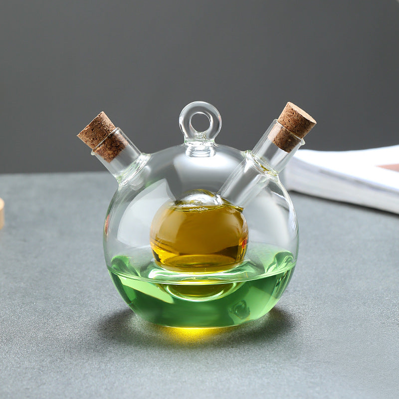 Kitchen Storage Sealed Bottles, Double-layer 2-in-1 Glass Bottles