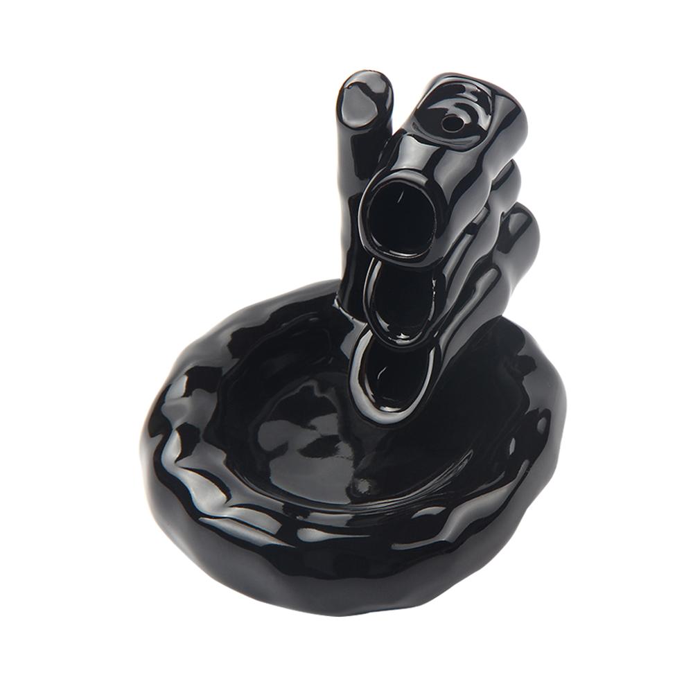 Ceramic Mountain Waterfall Smoke Backflow Incense Burner Holder Home Decoration