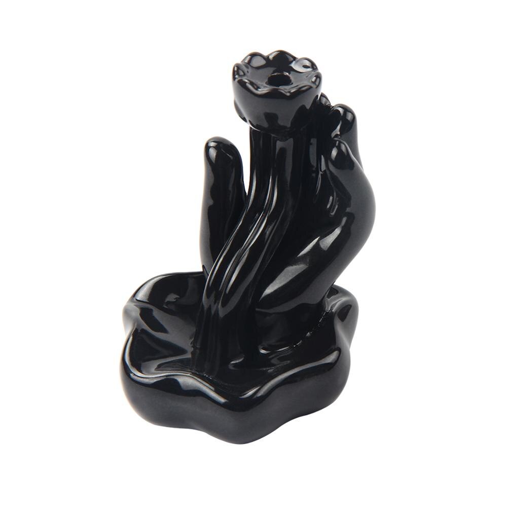 Ceramic Mountain Waterfall Smoke Backflow Incense Burner Holder Home Decoration