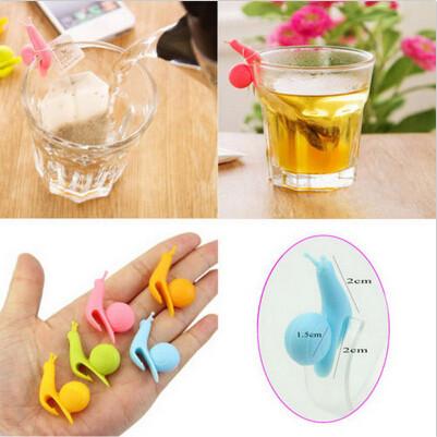 Cute Snail Tea Bag Holder 5 PCS