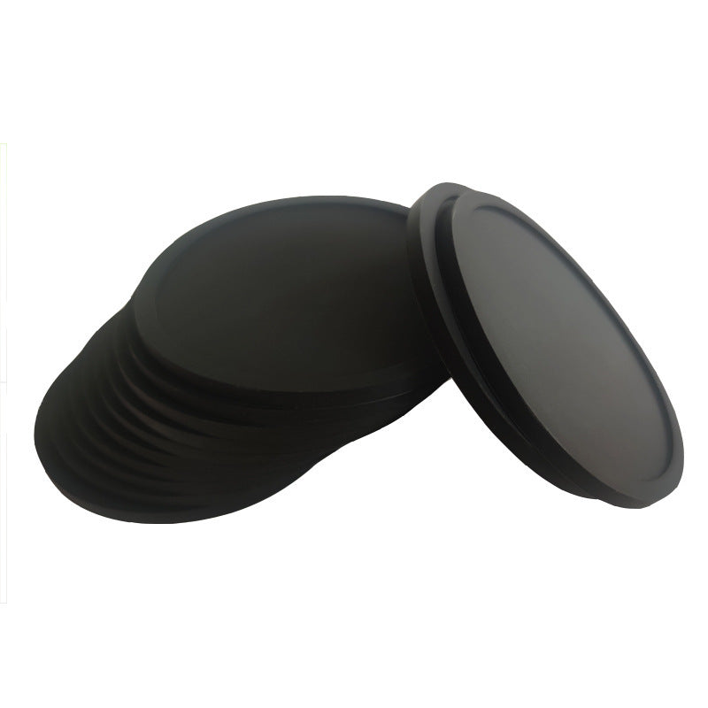 6/8PCS Non-slip Silicone Coaster Circular 10CM Thick Thermal Insulation Coaster Storage Rack Cross-border Hotel Household Tea Coaster Set