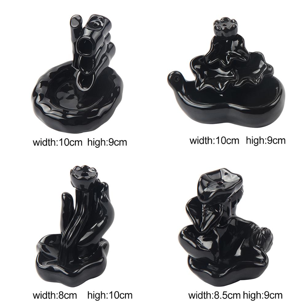Ceramic Mountain Waterfall Smoke Backflow Incense Burner Holder Home Decoration