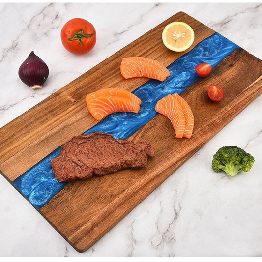 Acacia Wood Resin Splicing Large cutting board