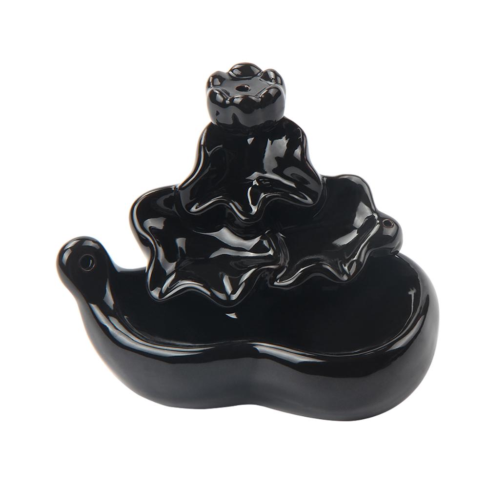 Ceramic Mountain Waterfall Smoke Backflow Incense Burner Holder Home Decoration