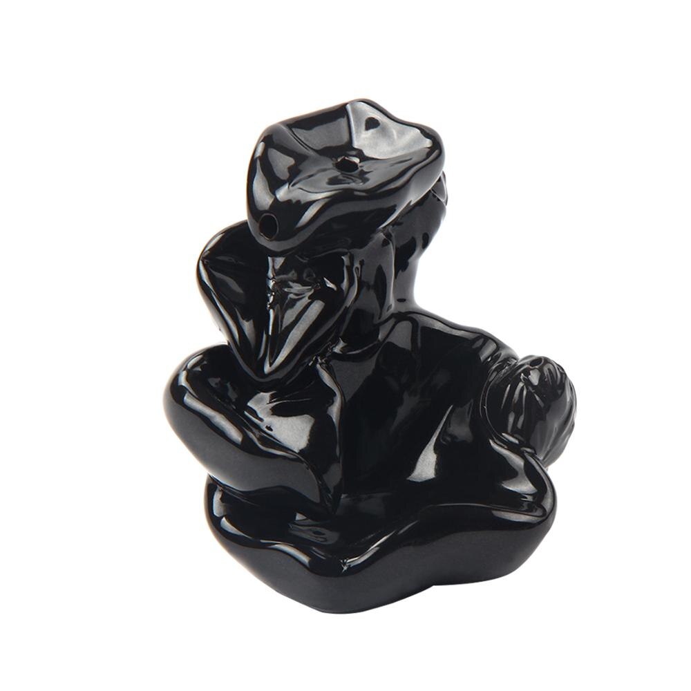 Ceramic Mountain Waterfall Smoke Backflow Incense Burner Holder Home Decoration