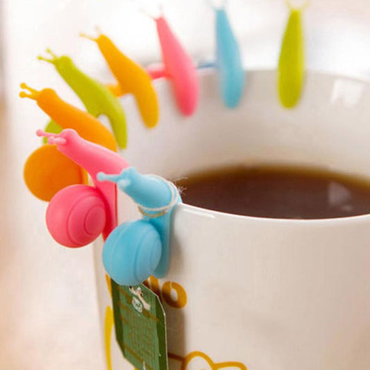 Cute Snail Tea Bag Holder 5 PCS